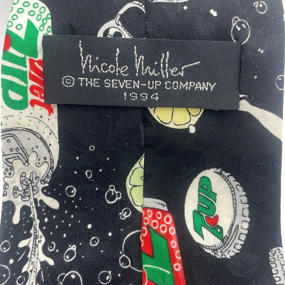 Vtg - Nicole Miller  for 7up - Silk Tie - Picture 6 of 6